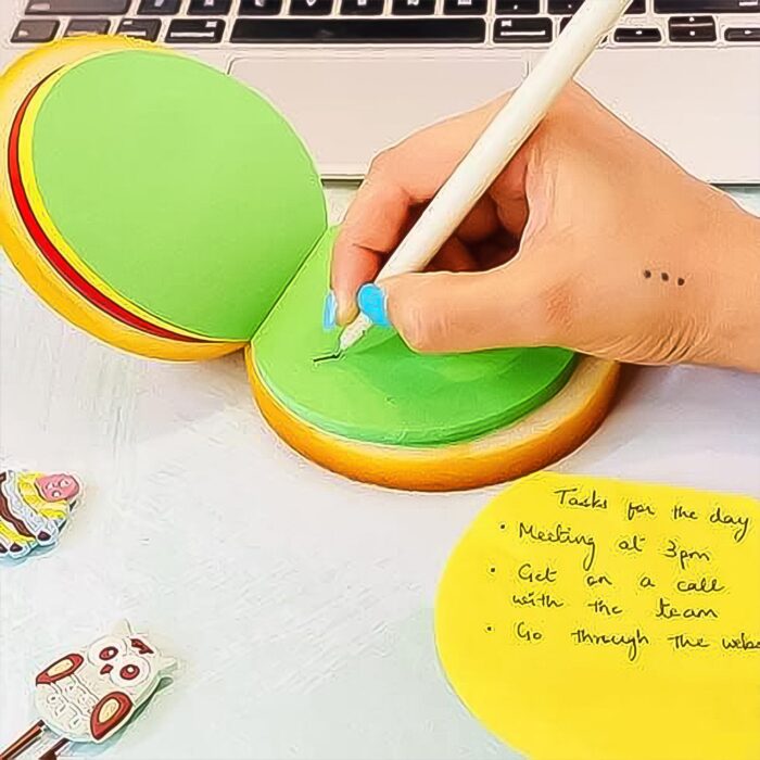 Burger Shaped Note  /  Sticky Notes  /  Memo Notes, Unique Mini Notes (Multicolor) - Image 5