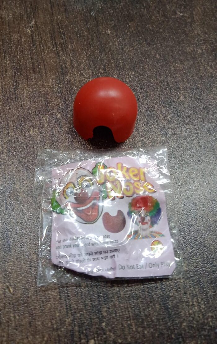 Small Plastic Joker Clown Nose toy (1 Pc / Mix Color & Design) - Image 5